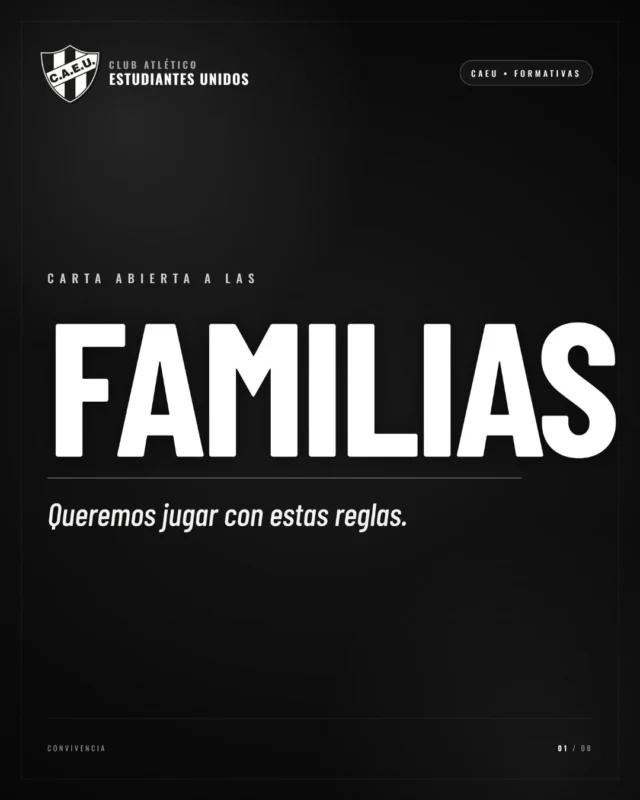 Una carta de nuestros deportistas para sus familias 💌

Lo dicen mejor que nadie: lo que más necesitan es que los disfruten, que confíen y que los acompañen con calma.

Deslizá y leé sus reglas👉