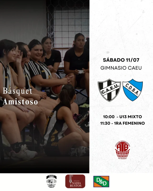SÁBADO DE AMISTOSO🏀📅

Recibiremos a Barrio Alegre de Trenque Lauquen en nuestro gimnasio para un encuentro amistoso organizado por ATB.
