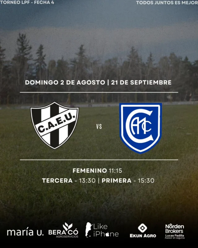 Este domingo jugamos de local ⚽️📍

Con femenino, tercera y primera división recibiremos a Atlético Mones Cazón en el 21 de Septiembre. 

¡Vamos Albinegro! 🖤🤍