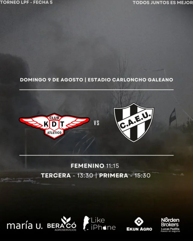 🗓⚽️ Este domingo visitamos a KDT

¡Vamos Albinegro! 🖤🤍