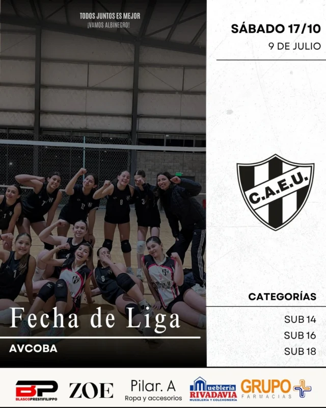 ¡SEIS EQUIPOS RUMBO A 9 DE JULIO! 🏐💪

Este sábado, nuestras inferiores femeninas viajarán a 9 de Julio para disputar una nueva fecha de la Liga AVCOBA.

Estudiantes estará representado por tres equipos Sub 14, dos Sub 16 y uno Sub 18, que seguirán sumando competencia y experiencia.

¡Vamos Abinegras! 🖤🤍