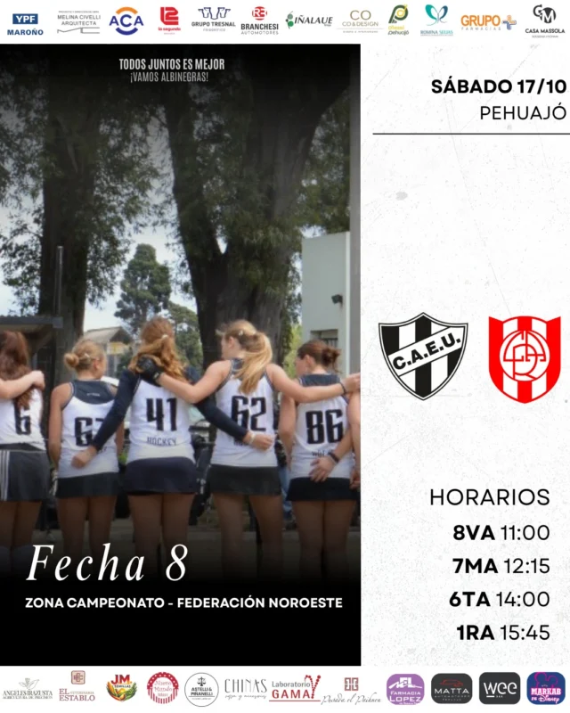 Nueva fecha para las Albinegras 💪🏑

Nuestros equipos de hockey recibirán a Atlético de Rivadia, esta vez por la Zona Campeonato, en el Sintético Municipal.

🖤🤍